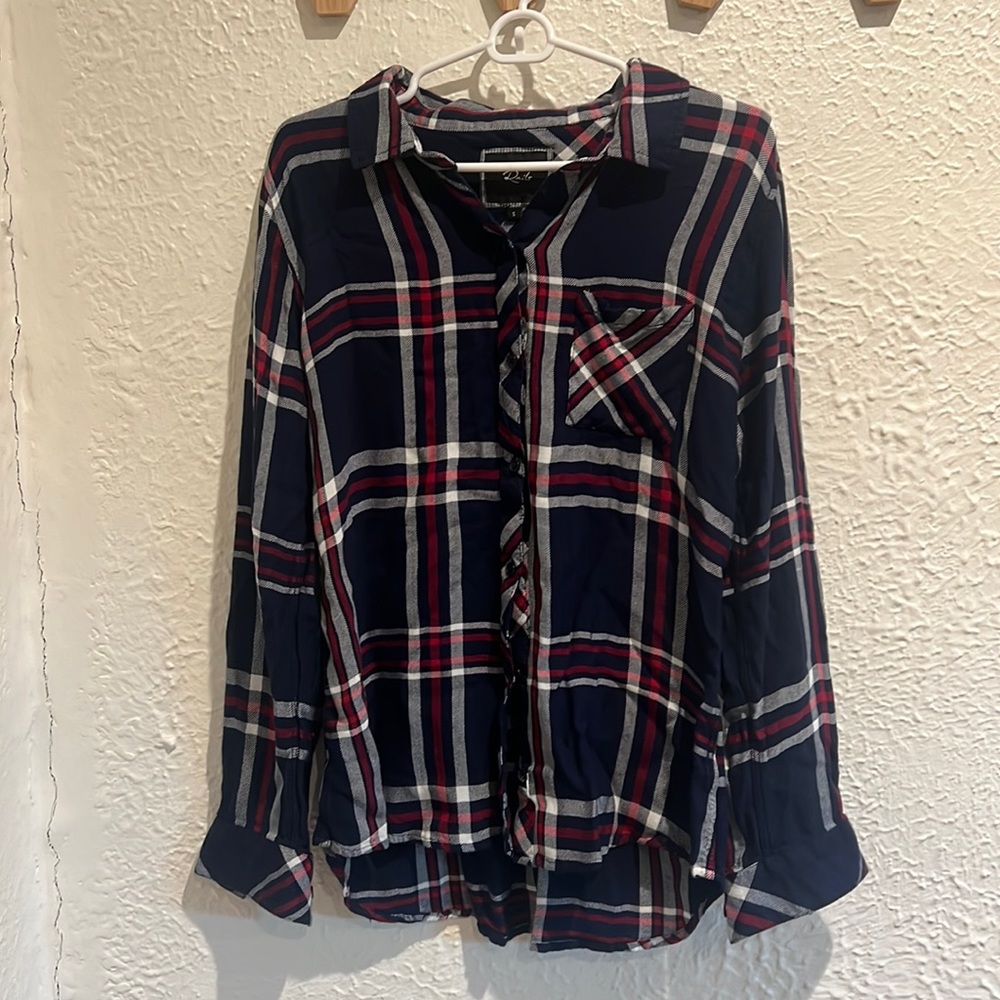 Rails navy plaid shirt size small
